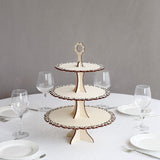 Elevate Your Dessert Presentation with the 3-Tier Natural Wooden Cake Stand
