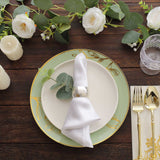 Convenience Meets Elegance with Sage Green Plastic Plate Set