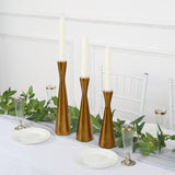 Create a Stunning Candlelit Ambiance with Nordic Hourglass Style Gold Candlestick Holders